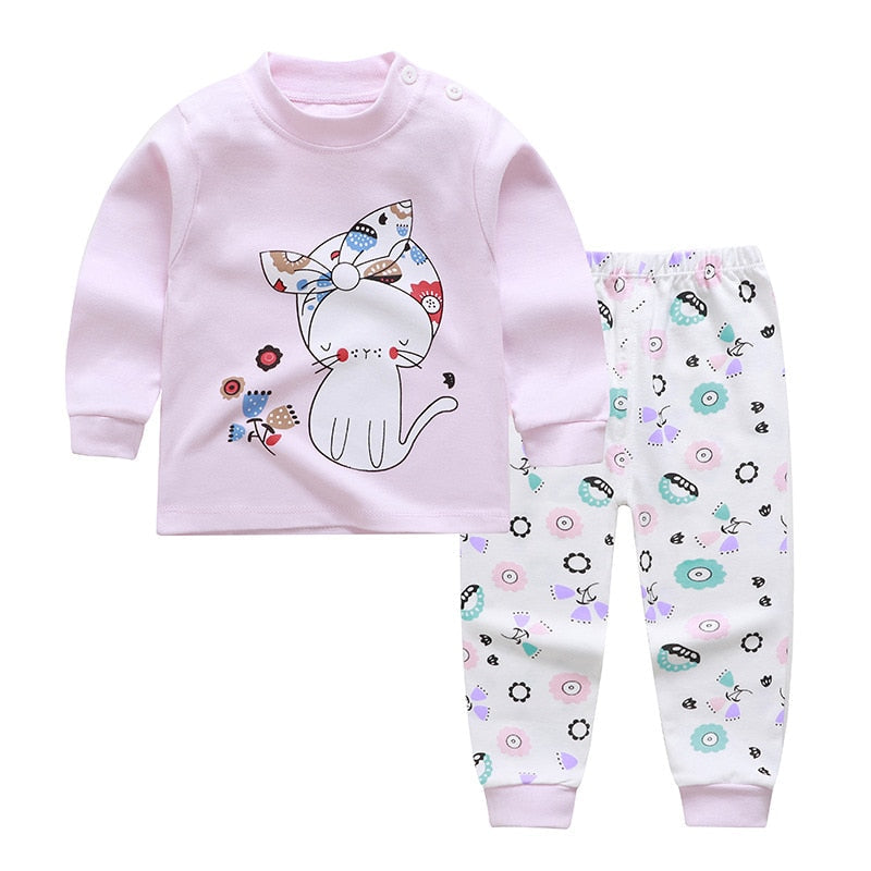 Spring/Autumn Cats Pajama for Kids - Pink & Blue Baby Shop - Review