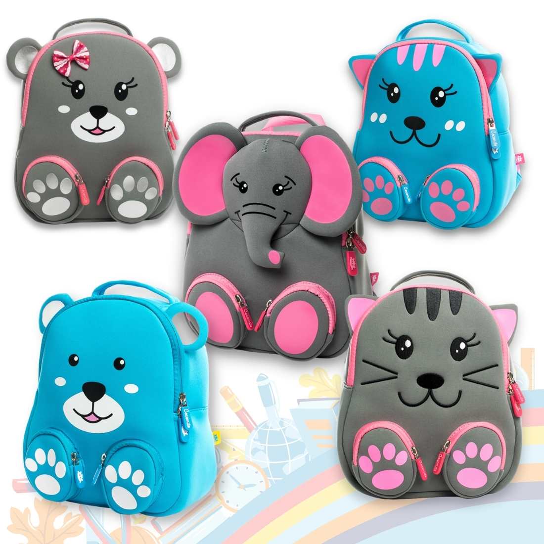 3D Lightweight Animal Shape School Bag for Kids