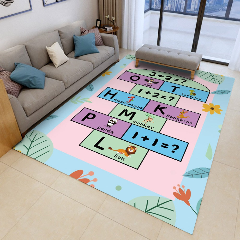 High-Quality Flannel Carpet - Alphabet + Maths Design - Pink & Blue Baby Shop - Review