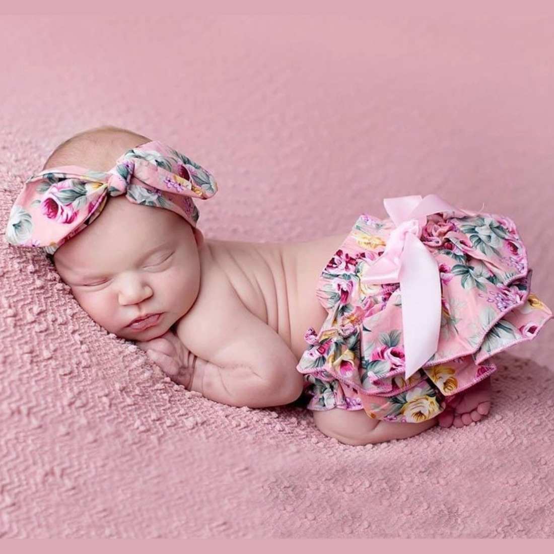 Headband Newborn Bloomer Set Pcs Set Baby Tutu Bloomer Nappy Cover