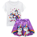 2 Pcs Spring/Summer Party Unicorn Clothing Set - Pink & Blue Baby Shop - Review