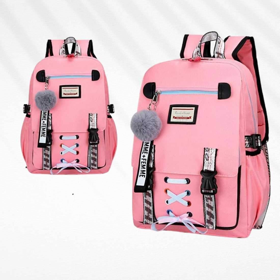 Pink foam new style college bags baby pink new styles callage travel girls  bags low price and goods looks items Medium Size Fashion Backpack for Girls, Best Gifts for Girls