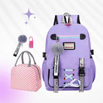 New 4 in 1 School Bag For Teen Girls - Pink & Blue Baby Shop - Review