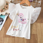 Summer Flamingo T-shirt for Girls - Pink & Blue Baby Shop - Review