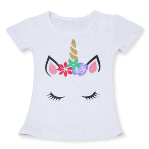 Unicorn Number 1-10 Girls Summer T-shirt – Pink & Blue Baby Shop