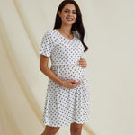 New Trendy Short Sleeves Nursing Dress - Pink & Blue Baby Shop - Review