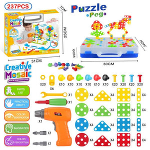 3D Creative Mosaic Puzzle Toys for Children - Pink & Blue Baby Shop - Review