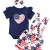 Baby Girls 2 Pcs Stars Set - 4th of July Design - Pink & Blue Baby Shop - Review