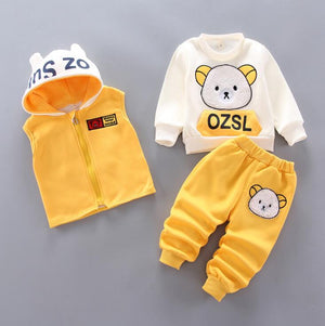 Autumn/Winter Baby and Toddlers 3 Pcs Clothing Sets Cat & Bear Design - Pink & Blue Baby Shop - Review