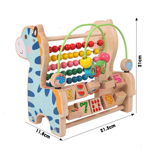 Wooden Montessori Math Toys Multifunctional Abacus - Pink & Blue Baby Shop - Review