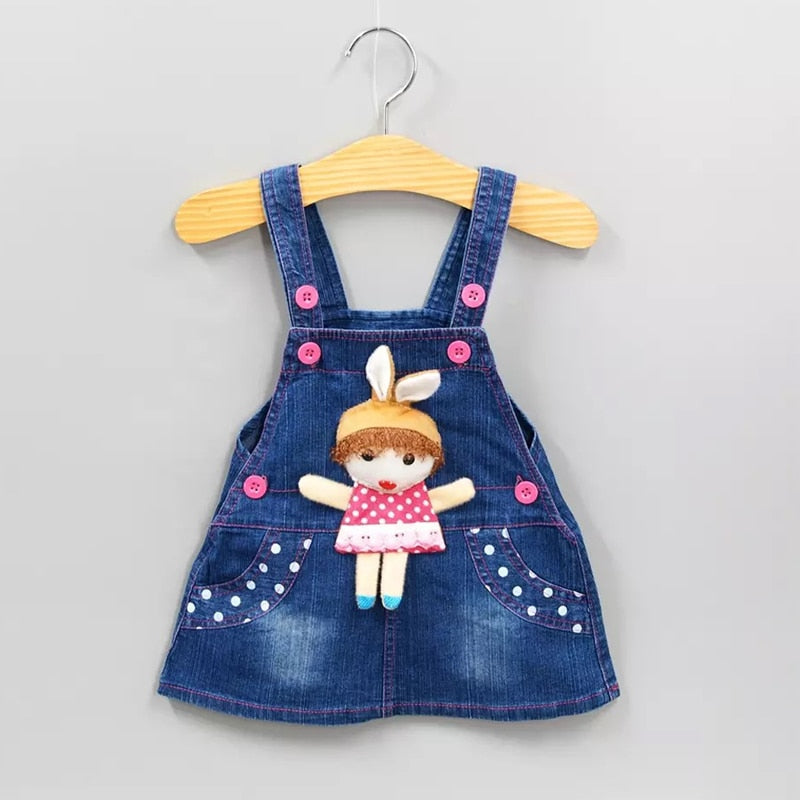 Baby/Toddler Girl Denim Mini Sleeveless Dress 12M