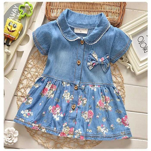Amazon.com: BiggerStore Fashion Kids Toddler Baby Girl Half/Long Sleeve  Denim Tunic Jean Shirt Dress with Belt for Girl 1-5T (Blue, 12-18 Months):  Clothing, Shoes & Jewelry