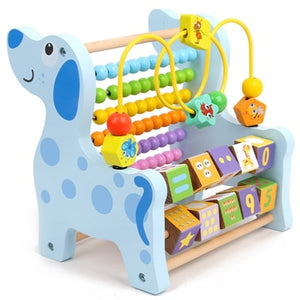 Wooden Montessori Math Toys Multifunctional Abacus - Pink & Blue Baby Shop - Review
