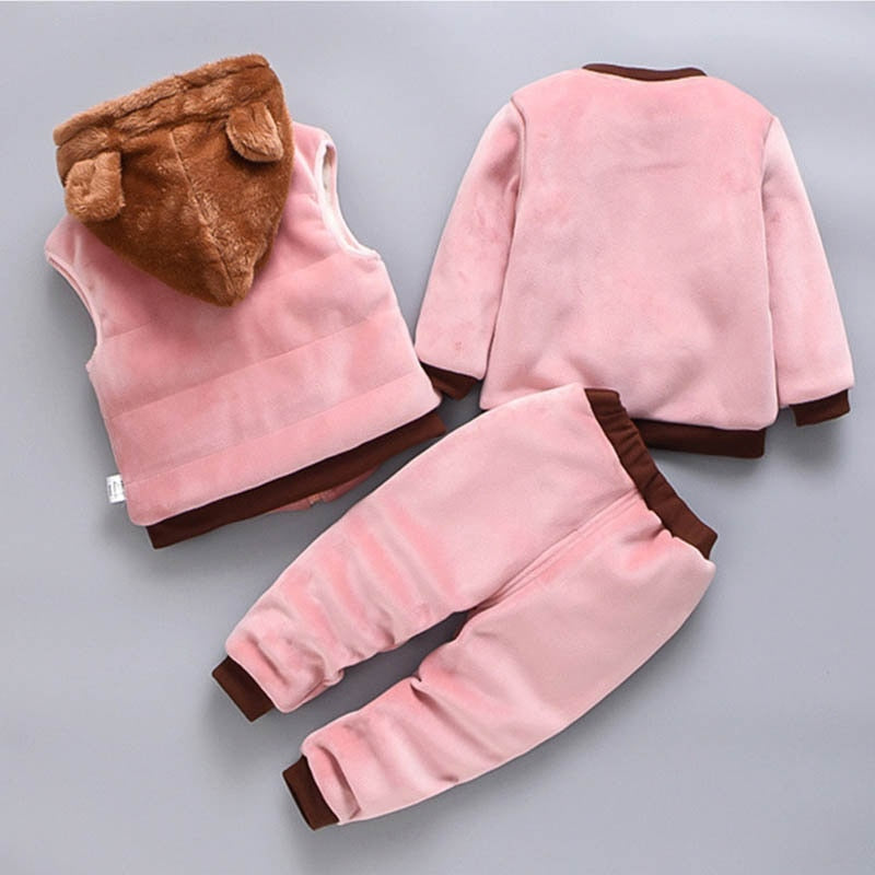 Autumn/Winter Baby and Toddlers Clothing Sets Cute Bear - Pink & Blue Baby Shop - Review