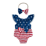 USA Independence Day Baby Girl Romper Stars & Stripes + Headband - Pink & Blue Baby Shop - Review