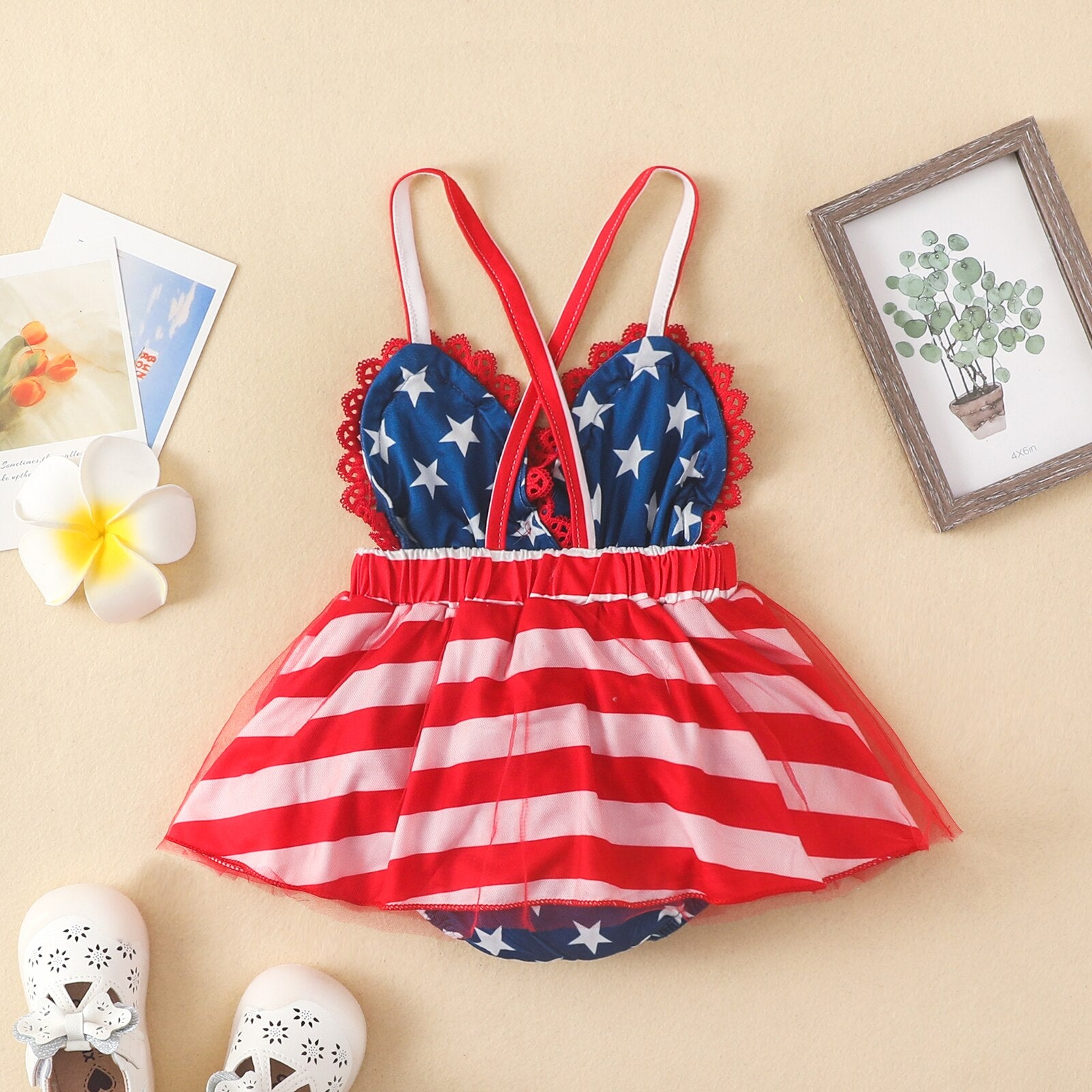 Baby Girl Romper 4th of July Design - Pink & Blue Baby Shop - Review