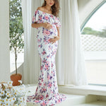 Long Floral Print Maternity Photoshoot Dresses - Pink & Blue Baby Shop - Review