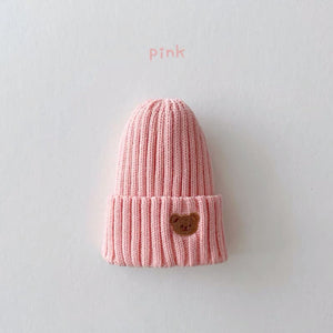 Unisex Knitted Hat For Kids With Embroidered Cute Bear Head - Pink & Blue Baby Shop - Review