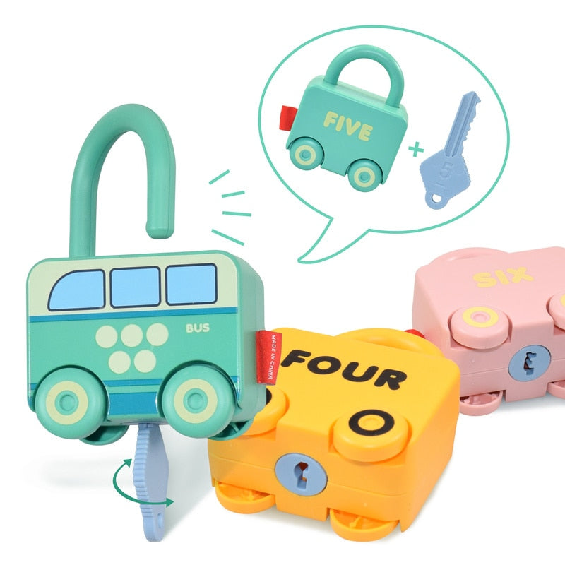 Key Locktoy Educational Toys for Kids - Lock Key + Matching Game – Pink & Blue Baby ...