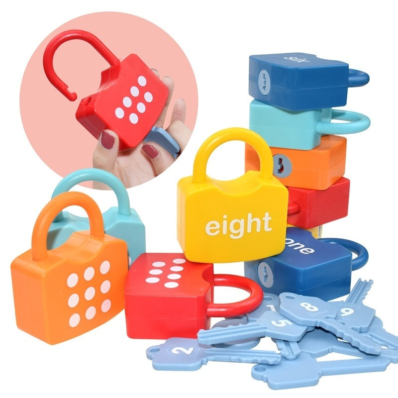 Target Lock Toy Educational Toys for Kids - Lock Key + Matching Game – Pink & Blue Baby ...