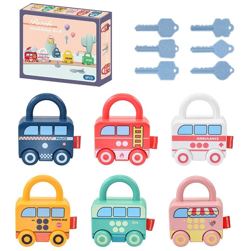 Key Locktoy Educational Toys for Kids - Lock Key + Matching Game – Pink & Blue Baby ...
