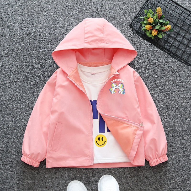 Spring/Autumn Unicorn Windbreaker for Girls - Pink & Blue Baby Shop - Review