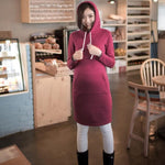 Autumn/Winter Mid-Length Casual Hoodie For Pregnant Women - Pink & Blue Baby Shop - Review