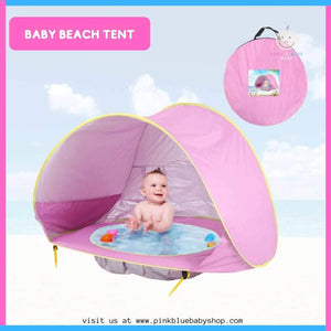 infant beach tent BabyBlush Baby Beach Tent – Pop-Up UV Shelter for Babies & Toddlers Orange