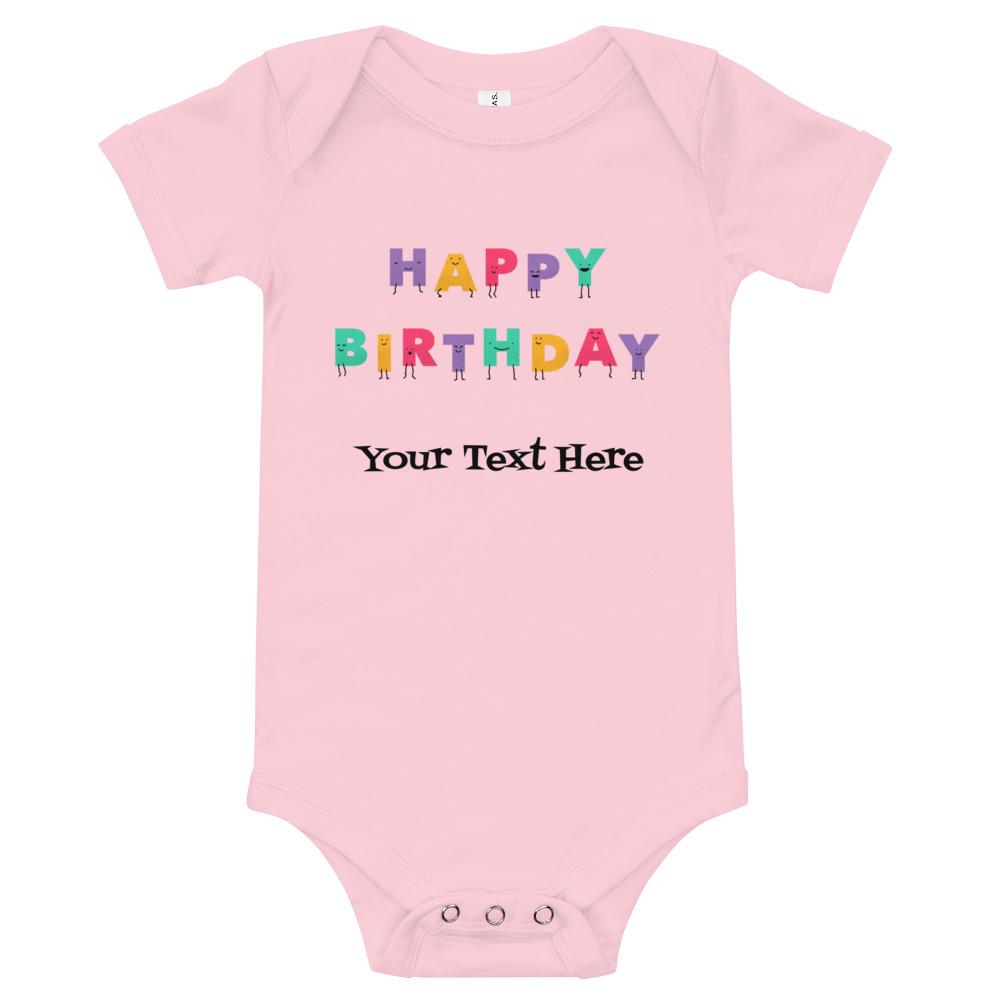 Baby Bodysuit Customize Photo + Text - Pink & Blue Baby Shop - Review