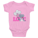 Baby Bodysuit Funny Dinosaur With Balloons And LOVE - Pink & Blue Baby Shop - Review