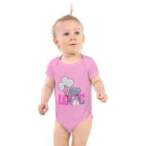 Baby Bodysuit Funny Dinosaur With Balloons And LOVE - Pink & Blue Baby Shop - Review