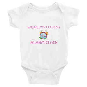 Baby Bodysuit Funny World's Cutest Alarm Clock - Pink & Blue Baby Shop - Review