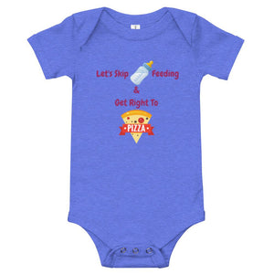 Baby Bodysuit - Let's Eat Pizza No Milk - Pink & Blue Baby Shop - Review