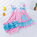 Baby Girl Party Dress + Bloomers + Headband - Pink & Blue Baby Shop - Review