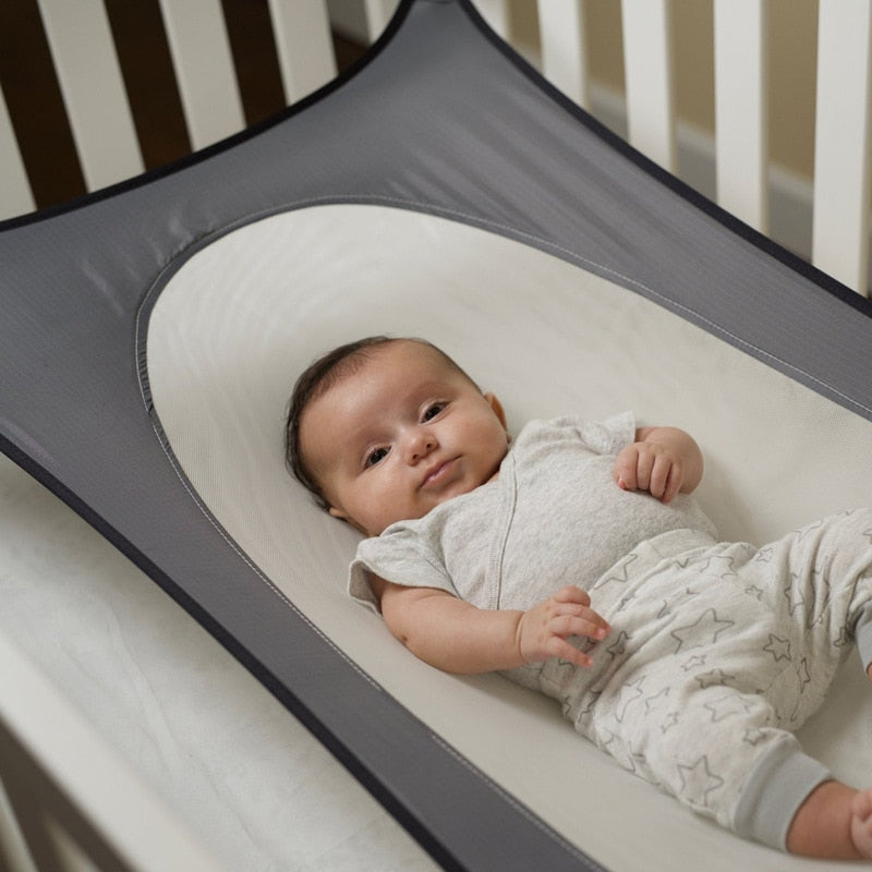 baby hängematte (Pink) Infant Baby Hammock Newborn Kid Sleeping Bed Safe Detachable Baby Cot Crib Swing Elastic Hammock Adjustable Net Portable