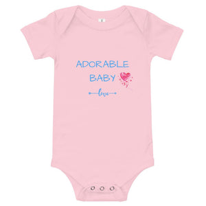 Baby short sleeve one piece - Adorable Baby Bodysuit - Pink & Blue Baby Shop - Review