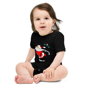 Christmas Baby Short Sleeve One Piece - Santa on Ice Skates - Pink & Blue Baby Shop - Review