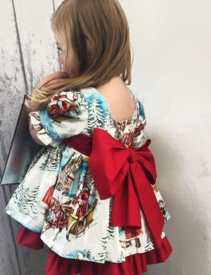 Baby/Kids/Toddler Girls Christmas Dress for Xmas Party Pink & Blue Baby Shop Baby/Kids/Toddler Girls Christmas Dress for Xmas Party Pink & Blue Baby Shop