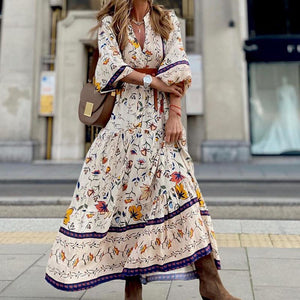 Bohemian Cotton Maxi Dresses for Women XL