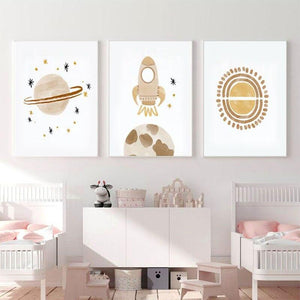 Canvas Universe Theme Set For Kids Room - Pink & Blue Baby Shop - Review