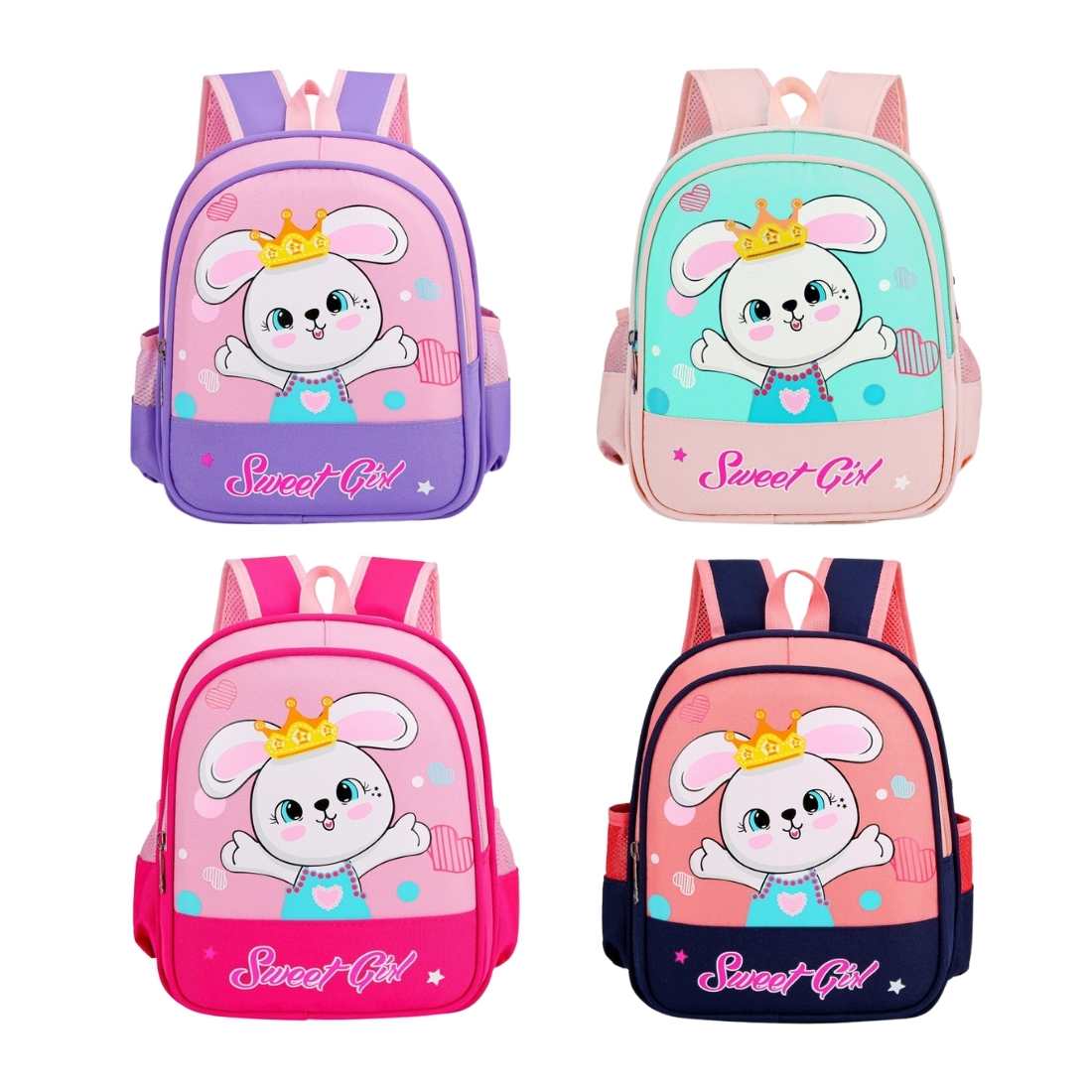Cute Cartoon Schoolbag for Girls - Pink & Blue Baby Shop - Review