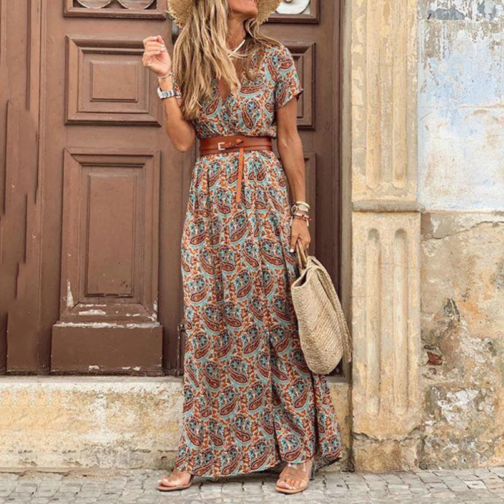 Casual Boho Dress for Women โ Pink & Blue Baby Shop