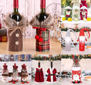 Christmas Wine Bottle Cover Decoration - Pink & Blue Baby Shop - Review