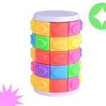 Colorful Magic Tower Puzzle - Rotate & Slide Puzzle for Kids & Adults - Pink & Blue Baby Shop - Review