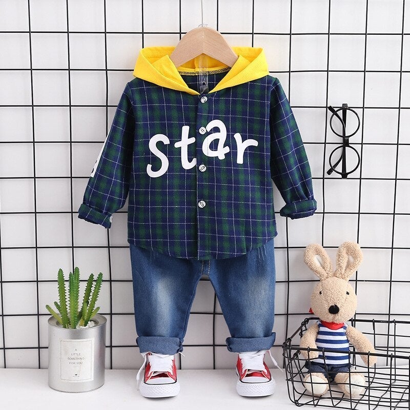 Spring Autumn 2 Pcs Hood Shirt + Pants Set for Toddlers & Kids - Pink & Blue Baby Shop - Review