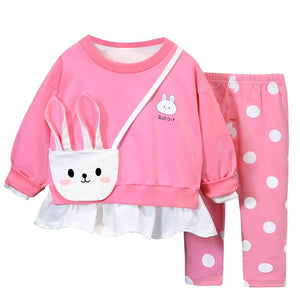 Cute Bunny T-Shirt + Pants Set For Kids - Pink & Blue Baby Shop - Review