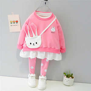 Cute Bunny T-Shirt + Pants Set For Kids - Pink & Blue Baby Shop - Review
