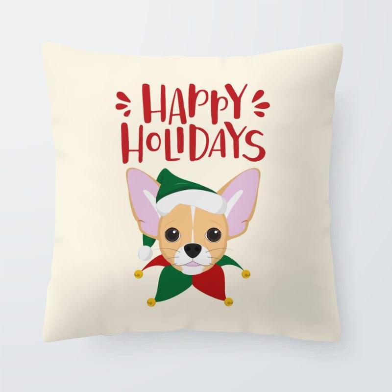 Cute Christmas Dog Throw Pillow Case - Pink & Blue Baby Shop - Review