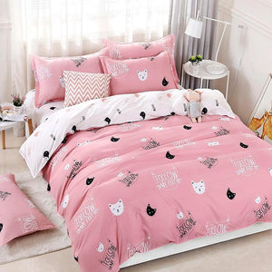 Cute Kitty Bedding Design For Kids - Pink & Blue Baby Shop - Review