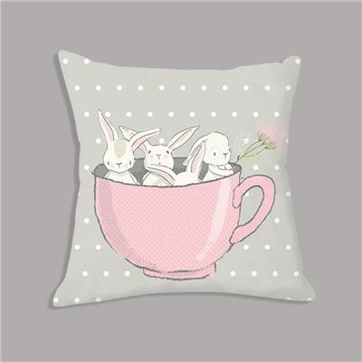 Cute Pink Bunny Throw Pillow Case - Pink & Blue Baby Shop - Review